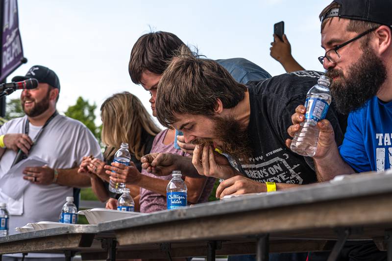 The Indiana Bacon Festival, on Aug. 24, features a bacon eating contest. The winner receives a year’s supply of Indiana Kitchens Bacon.