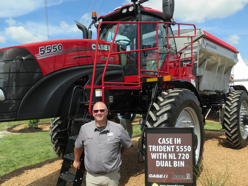 The New Leader NL720 on a Case IH Trident 5550 premiered at the recent Midwest Ag Industries Exposition and was the ShowStopper Award winner from CropLife IRON and IFCA at this year’s MAGIE. Darren Dalenberg, Jenner Ag director at Harristown, Illinois, notes the versatility and high productivity features on the new applicator.