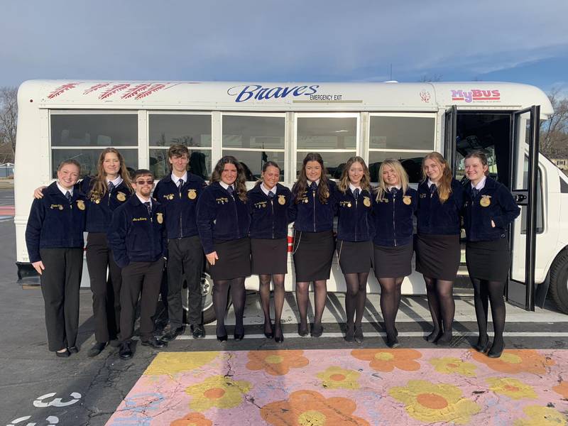 Indian Creek FFA students get ready to participate in the State Chapter Meeting Leadership Development Event held at Lebanon High School.