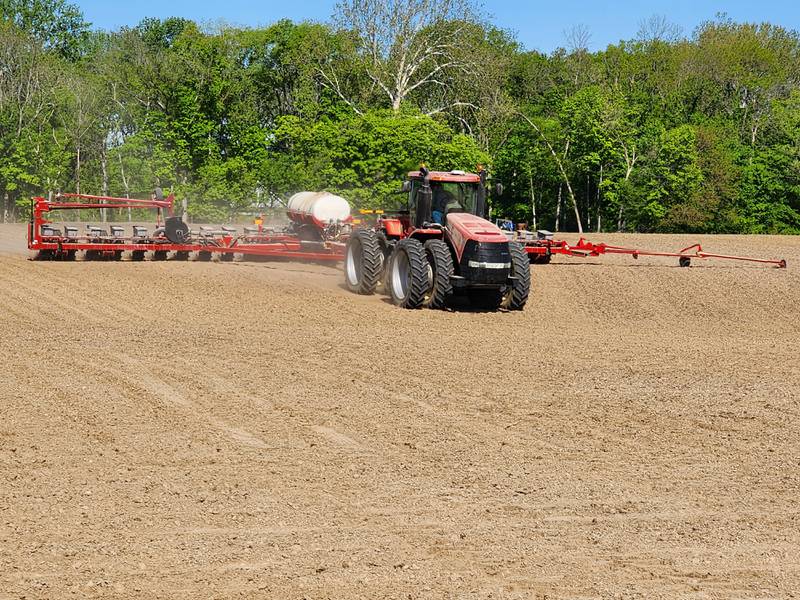 The Seib family works fields this spring in southern Indiana.