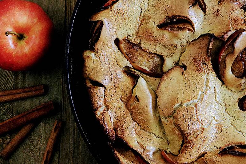 Dutch babies are pancakes that are baked in the oven in a cast-iron skillet. They puff up like a popover then deflate like a soufflé.