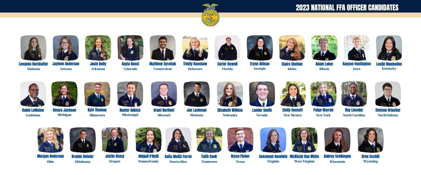 35 members chosen to run for 20232024 National FFA office AgriNews