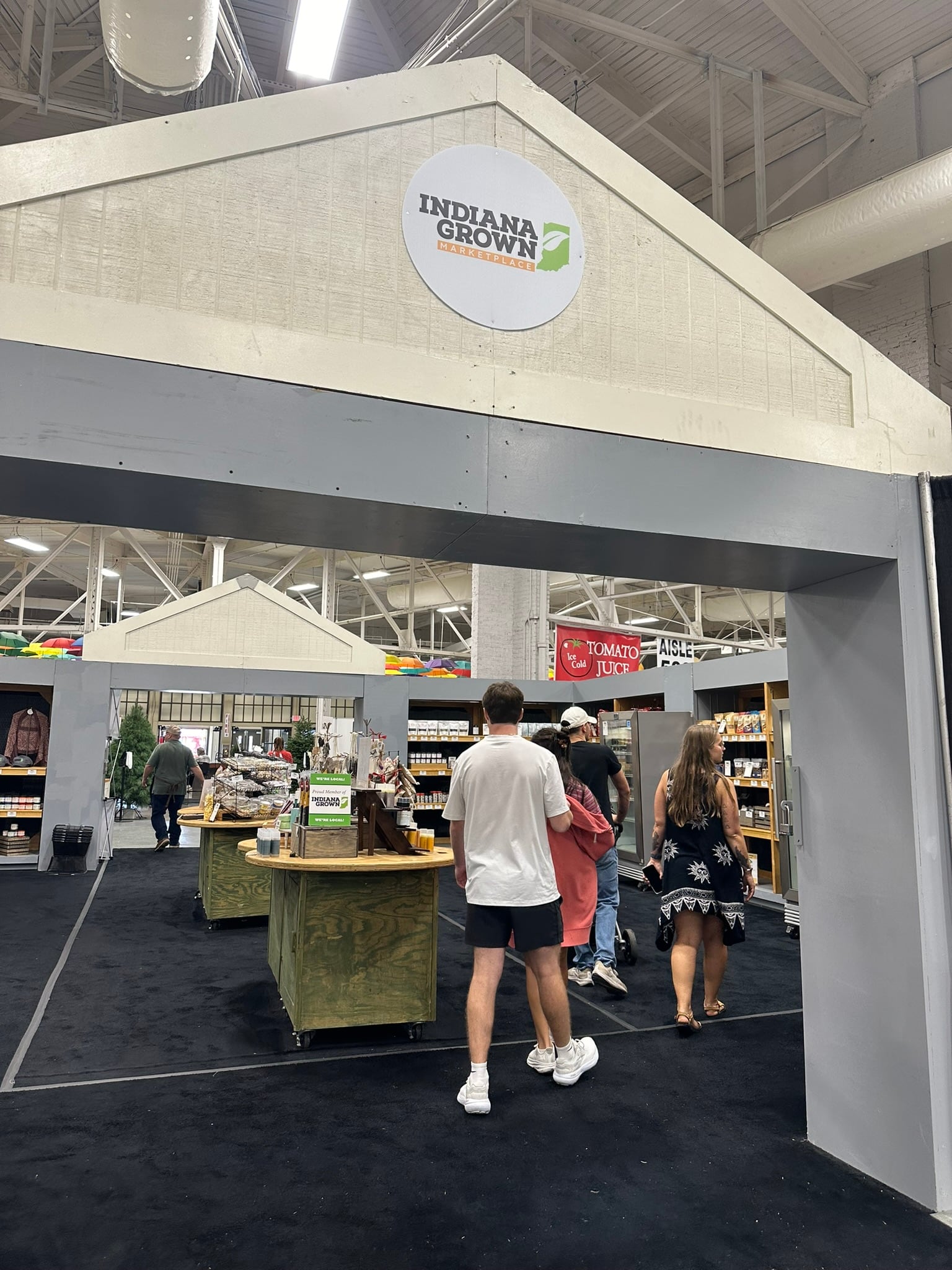 Fairgoers shop at the Indiana Grown Marketplace in the Ag/Hort Building.