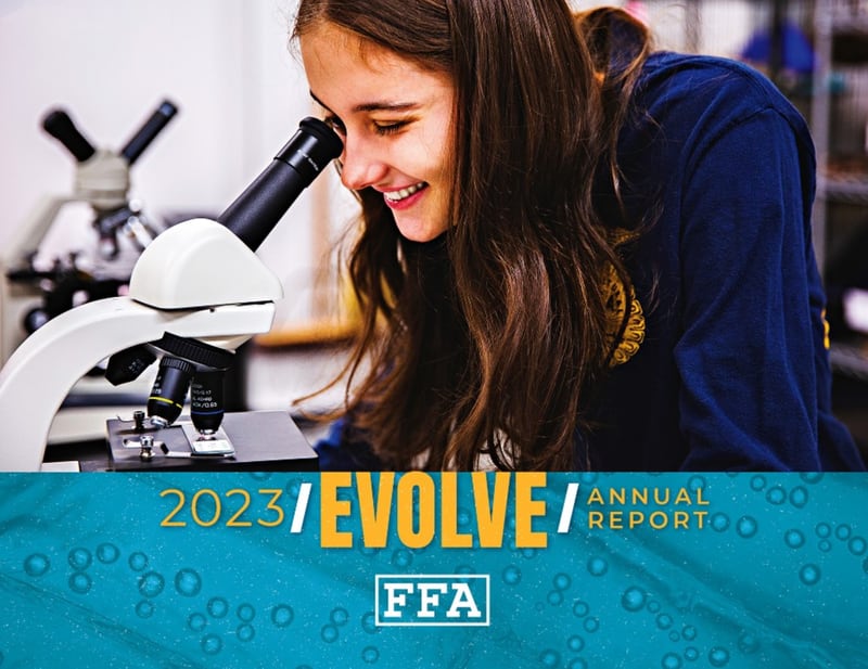 The cover page of the 2023 National FFA Annual Report.