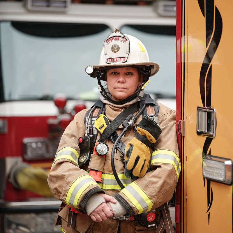 Featured in the documentary, “Odd Hours, No Pay, Cool Hat,” Lt. Melissa Mainville is a key member of Little Fork Volunteer Fire and Rescue, a specialized team that in addition to other emergency responses handles large animal rescues in northern Virginia’s horse country.