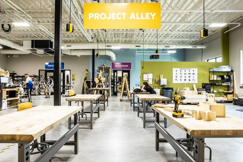 Project Alley is a space at Fishers Maker Playground where makers can design and create their own inventions.
