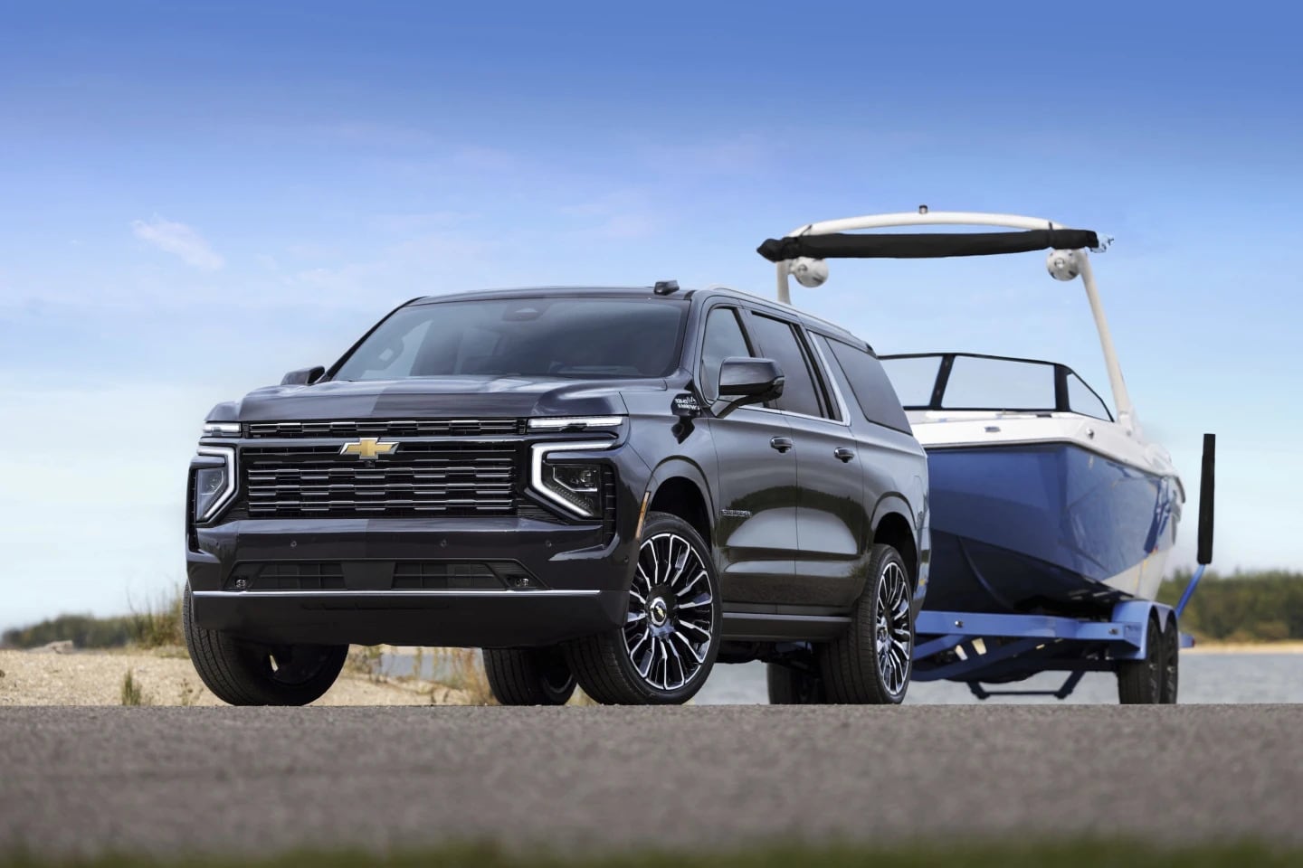 The 2025 Chevrolet Suburban can tow up to 8,300 pounds when properly equipped.