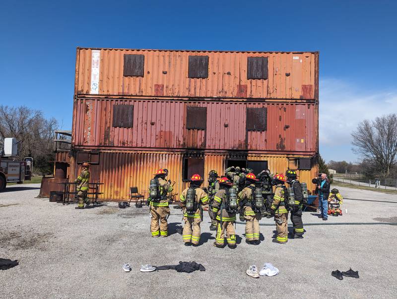 Two days of live fire and general skills training is part of the Badd Axe Ladies firefighter training program through the Carbondale Fire Department and Southern Illinois University. The program is designed to introduce young women to careers in firefighting and EMS.