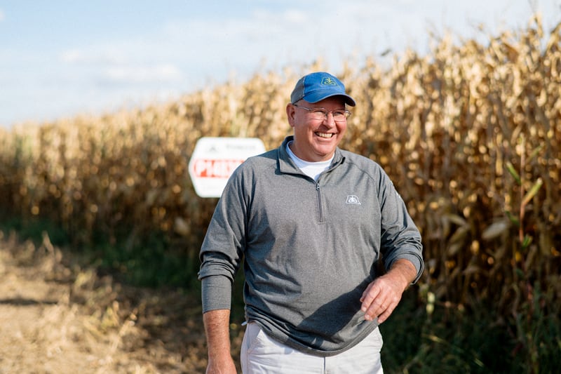 David Hula of Charles City, Virginia, set a new world record of 623.84 bushels per acre of corn.